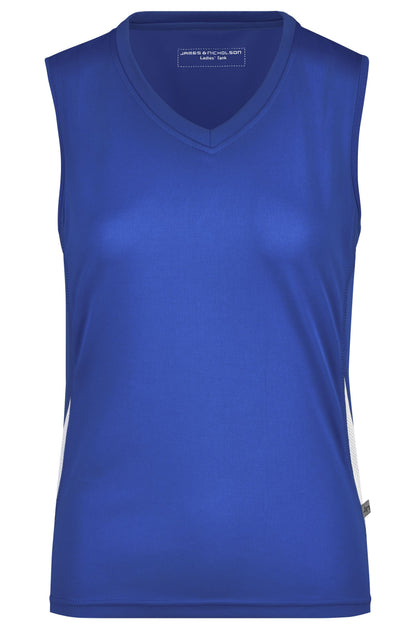 Ladies Running Tank - Royal/White