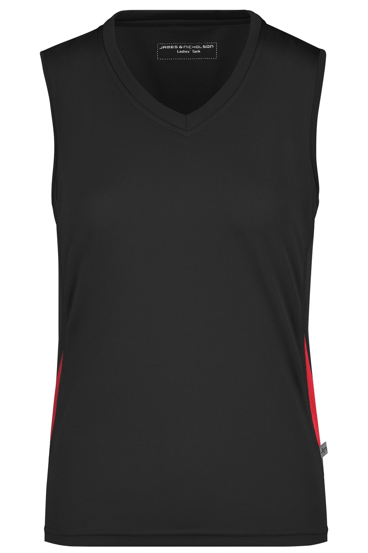 Ladies Running Tank - Black/Red