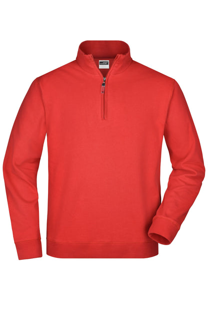 Round Neck Zip - Red
