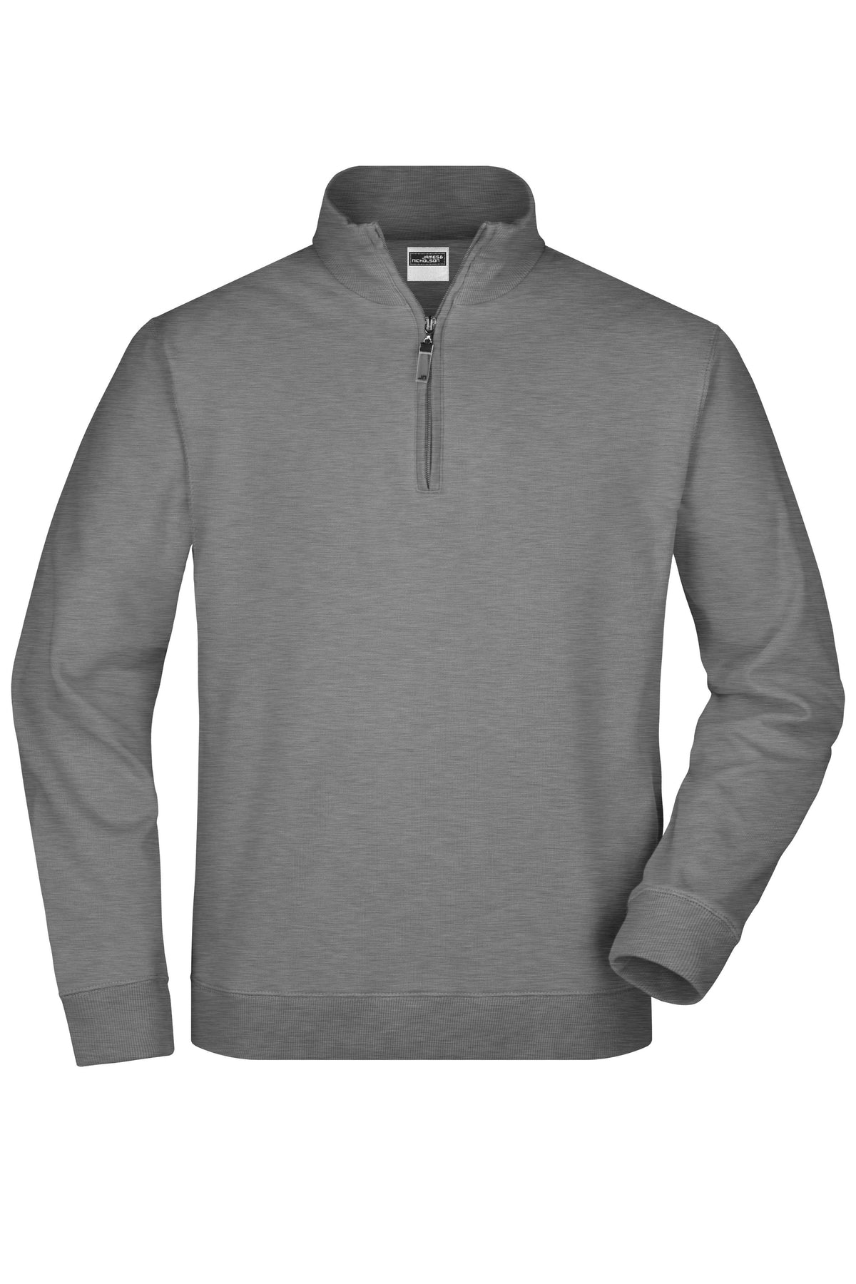 Round Neck Zip - Sport Grey