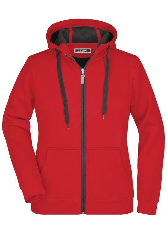 Ladies Doubleface Jacket - Red/Carbon