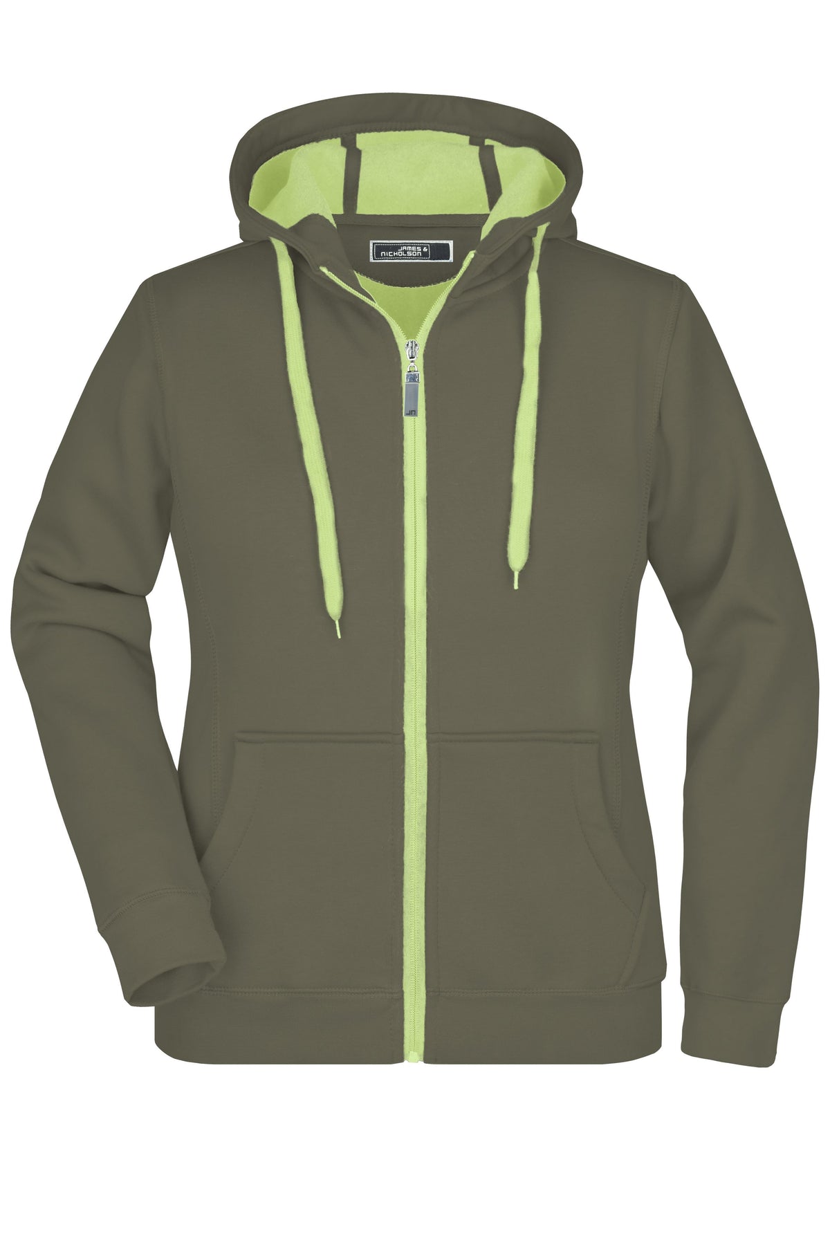 Ladies Doubleface Jacket - Olive/Limegreen