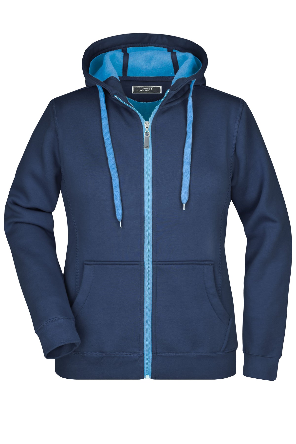 Ladies Doubleface Jacket - Navy/Aqua