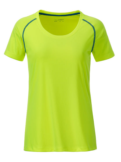 Ladies´Sports T-Shirt - Bright-yellow/Bright-blue