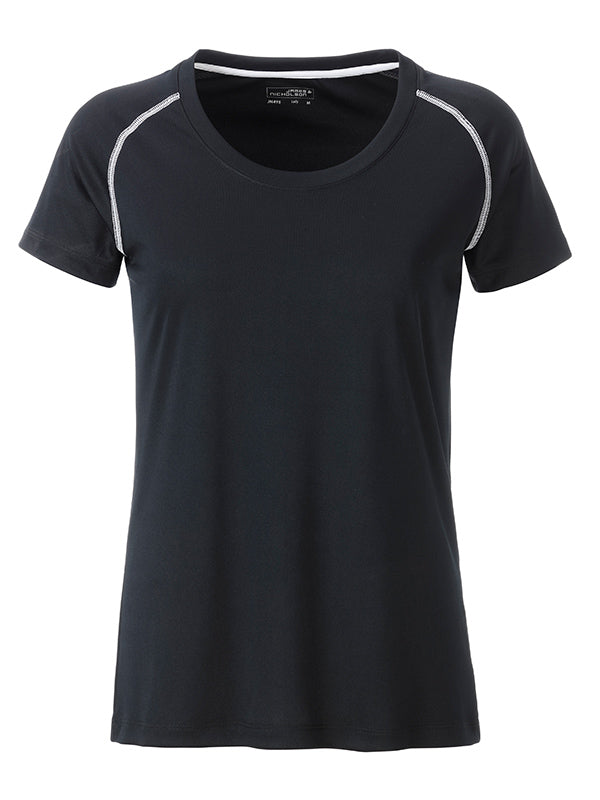 Ladies´Sports T-Shirt - Black/White