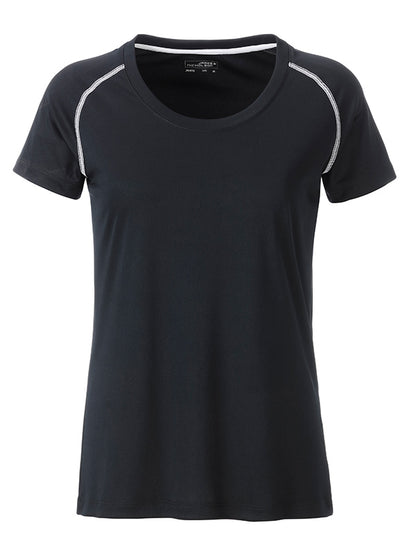 Ladies´Sports T-Shirt - Black/White