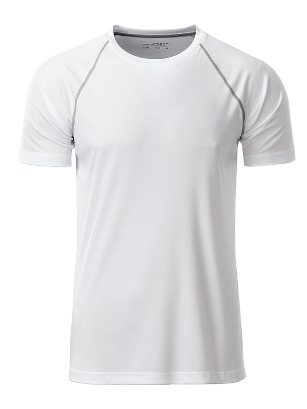Men´s Sports T-Shirt - White/silver