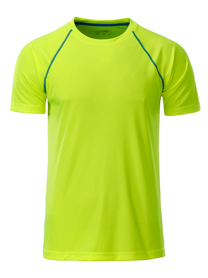 Men´s Sports T-Shirt - Bright-yellow/Bright-blue