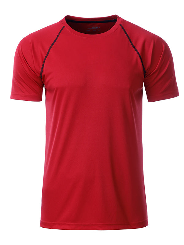 Men´s Sports T-Shirt - Red/Black