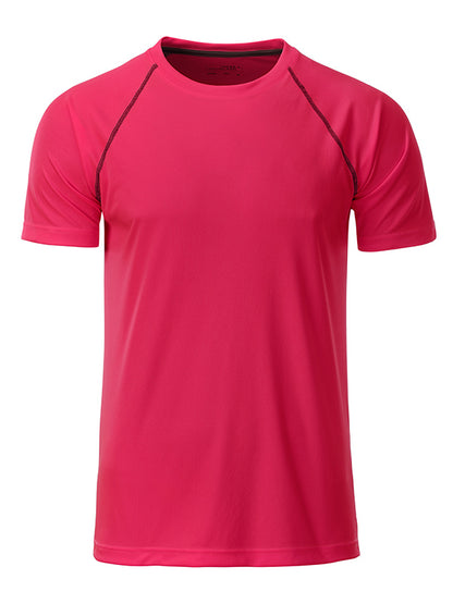 Men´s Sports T-Shirt - Bright-pink/Titan
