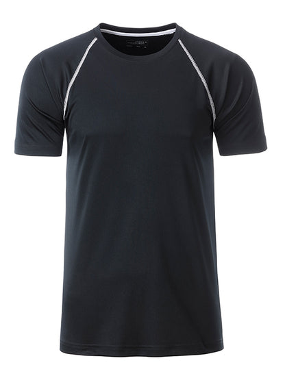 Men´s Sports T-Shirt - Black/White