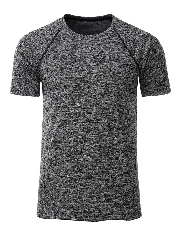 Men´s Sports T-Shirt - Black-melange/Black