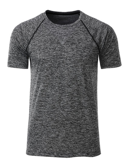 Men´s Sports T-Shirt - Black-melange/Black