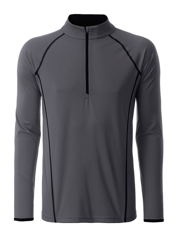Men´s Sportsshirt Longsleeve - Titan/Black