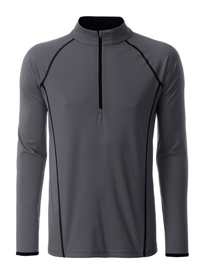 Men´s Sportsshirt Longsleeve - Titan/Black