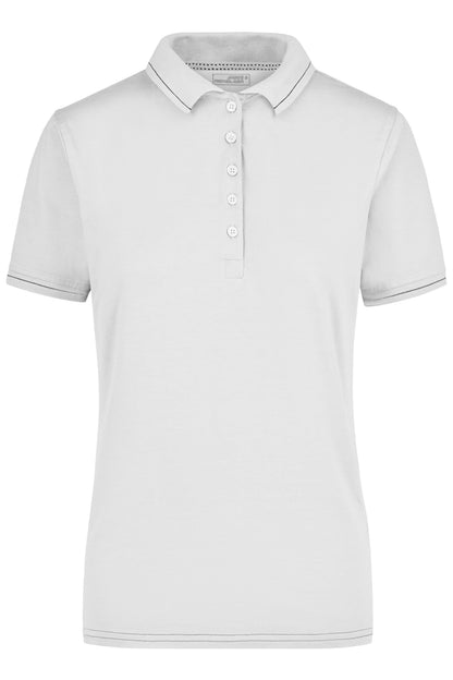 Ladies´ Elastic Polo - White/Black