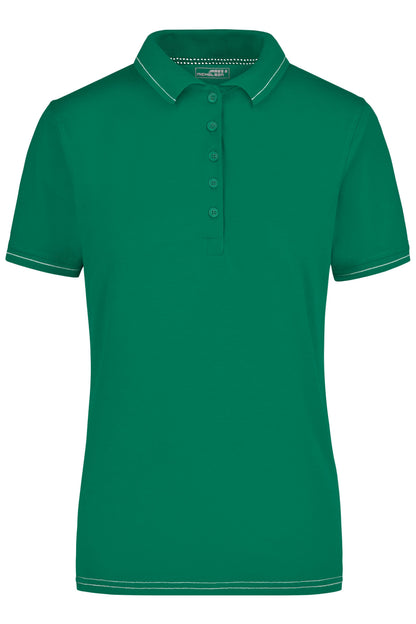 Ladies´ Elastic Polo - Irish Green/White