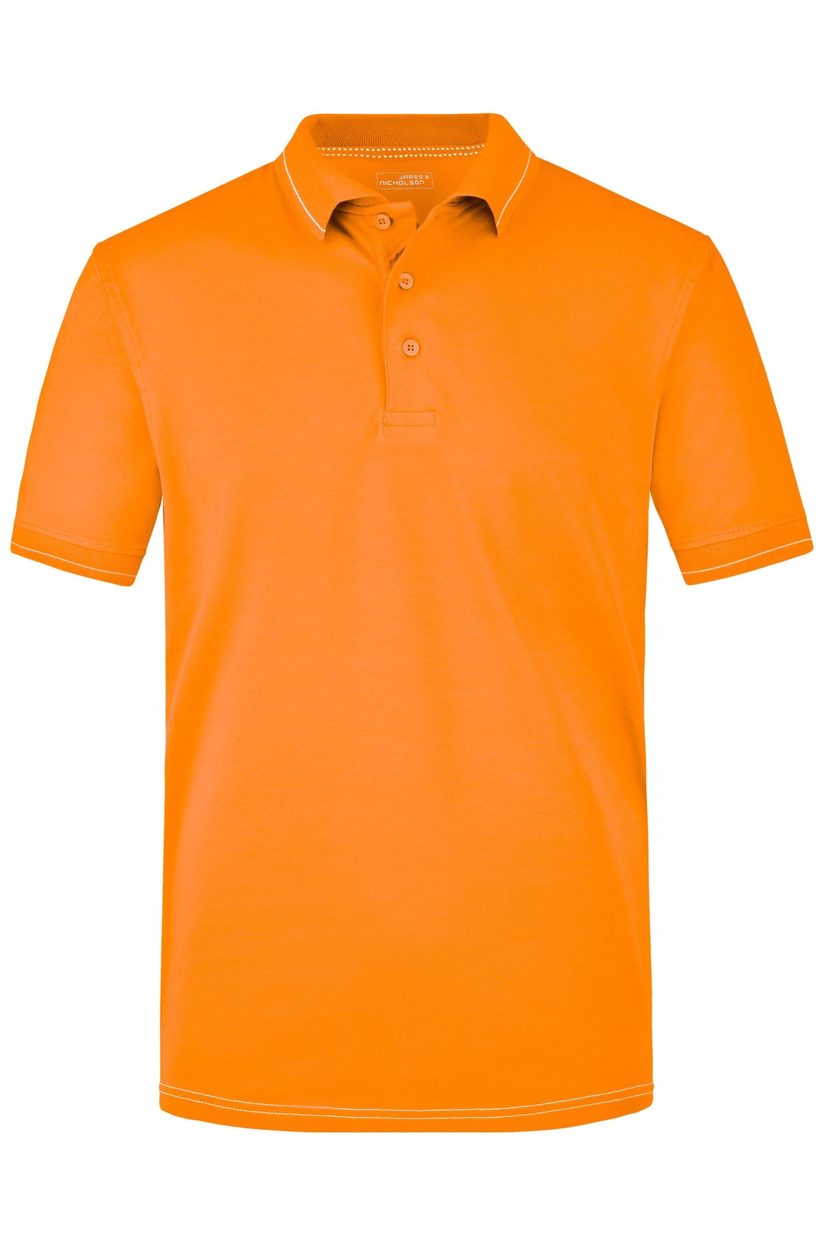Men´s Elastic Polo - Orange/White