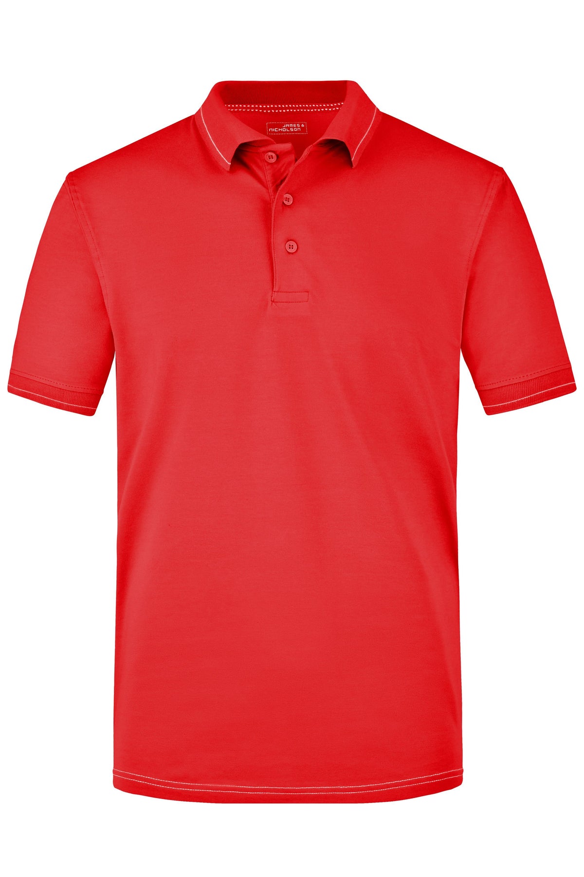 Men´s Elastic Polo - Red/White