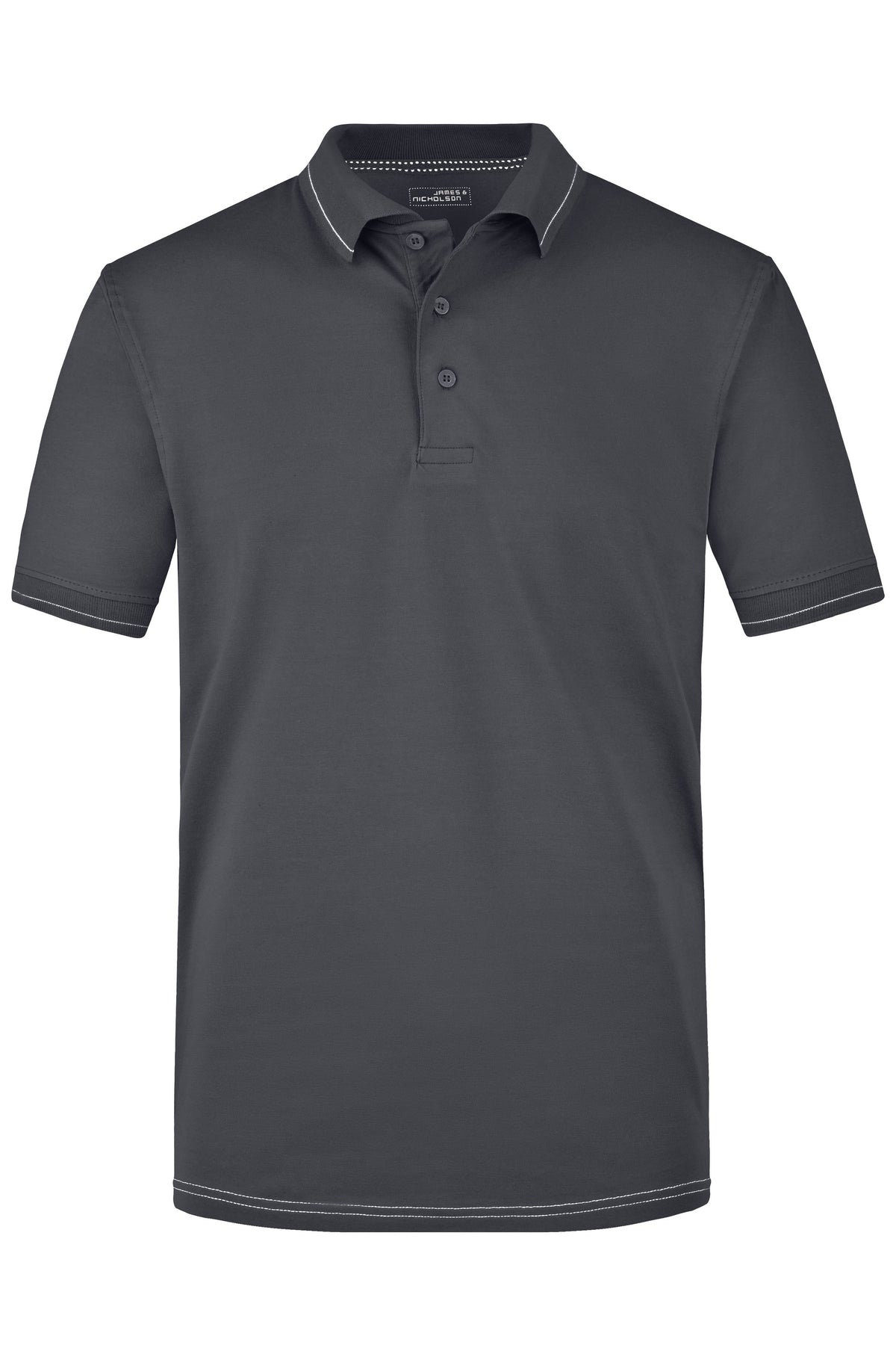 Men´s Elastic Polo - Graphite/White