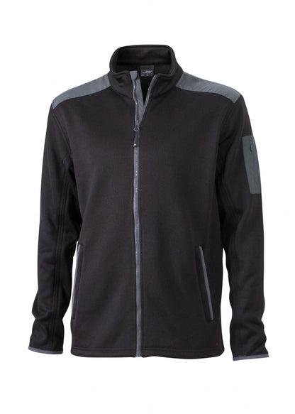 Men´s Knitted Fleece Jacket - Black/Carbon