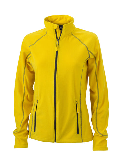 Ladies´ Structure Fleece Jacke - Yellow/Carbon