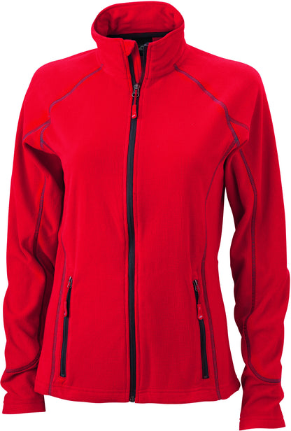 Ladies´ Structure Fleece Jacke - Red/Carbon