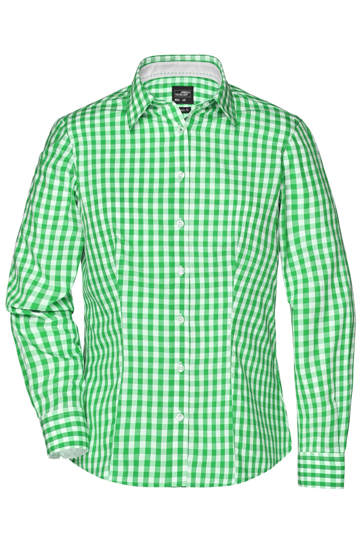 Ladie´s Checked Shirt - Green/White