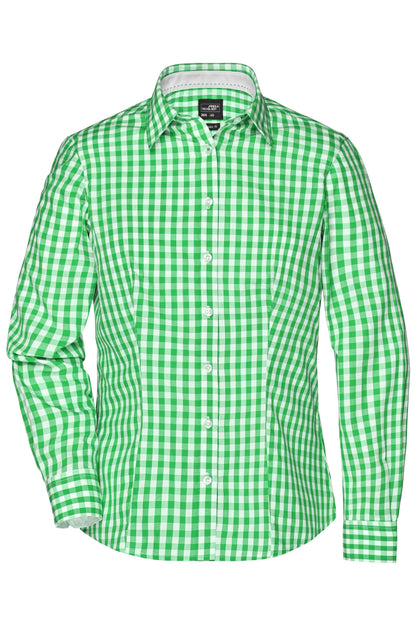 Ladie´s Checked Shirt - Green/White
