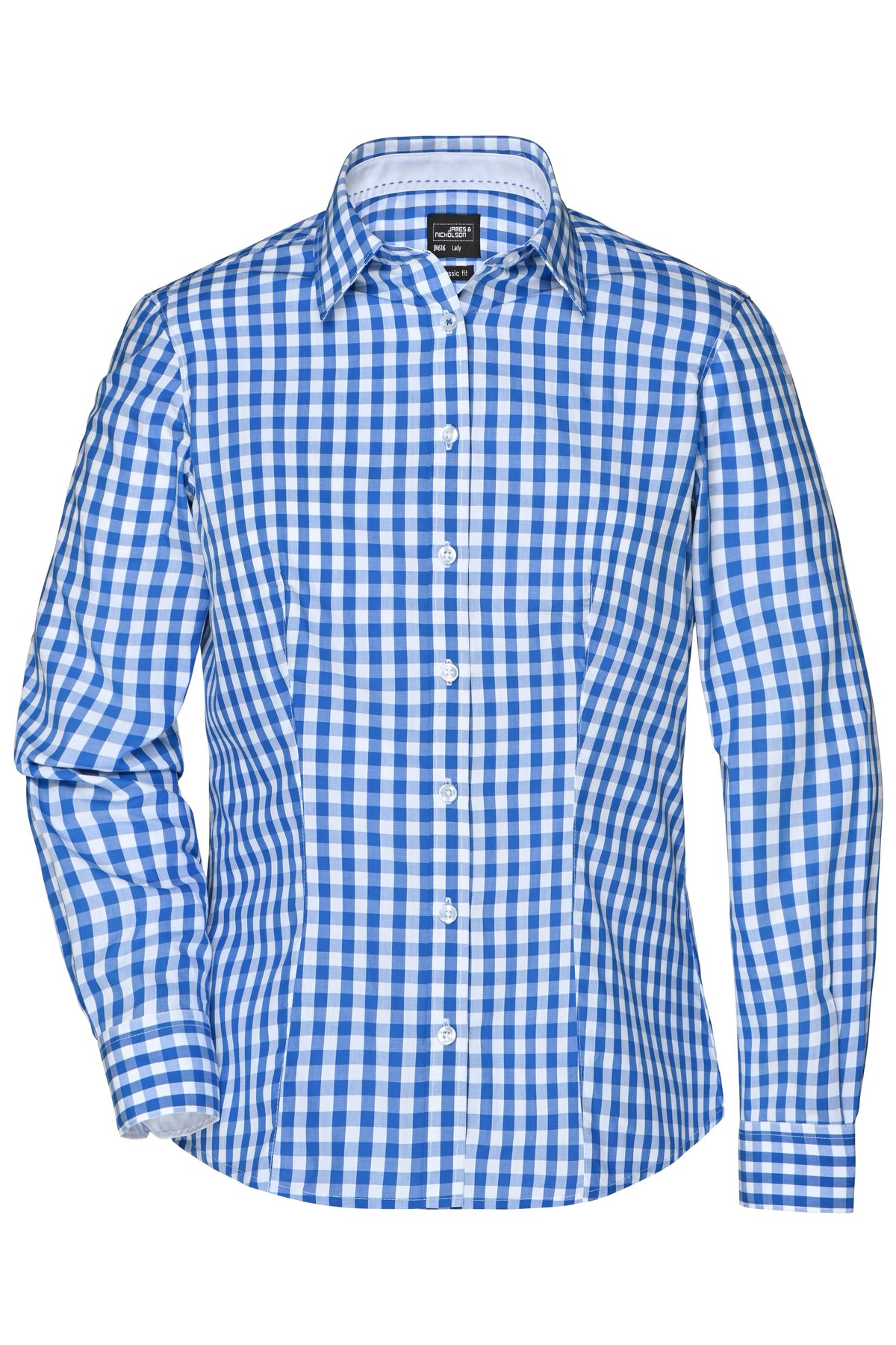 Ladie´s Checked Shirt - Royal/White
