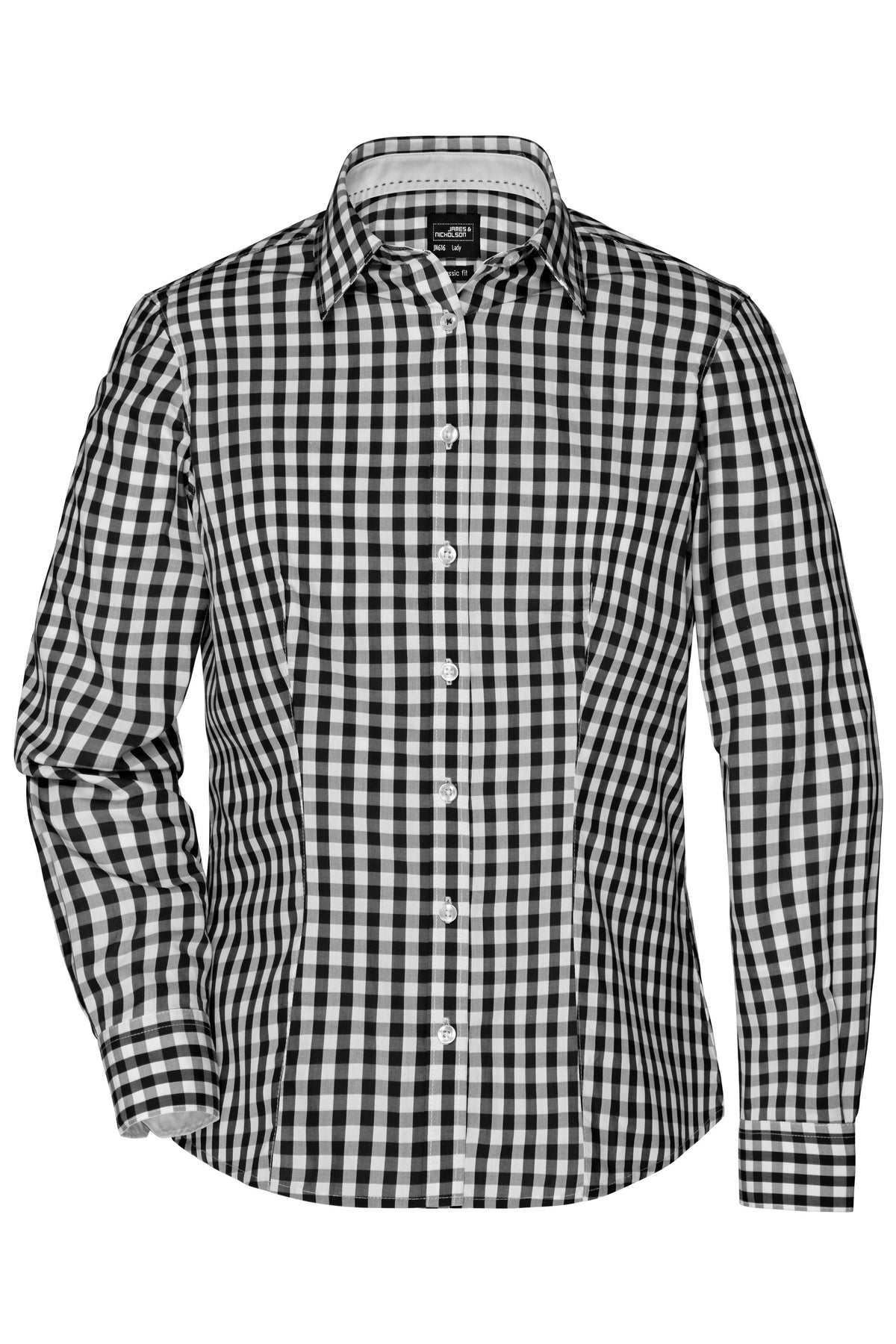 Ladie´s Checked Shirt - Black/White