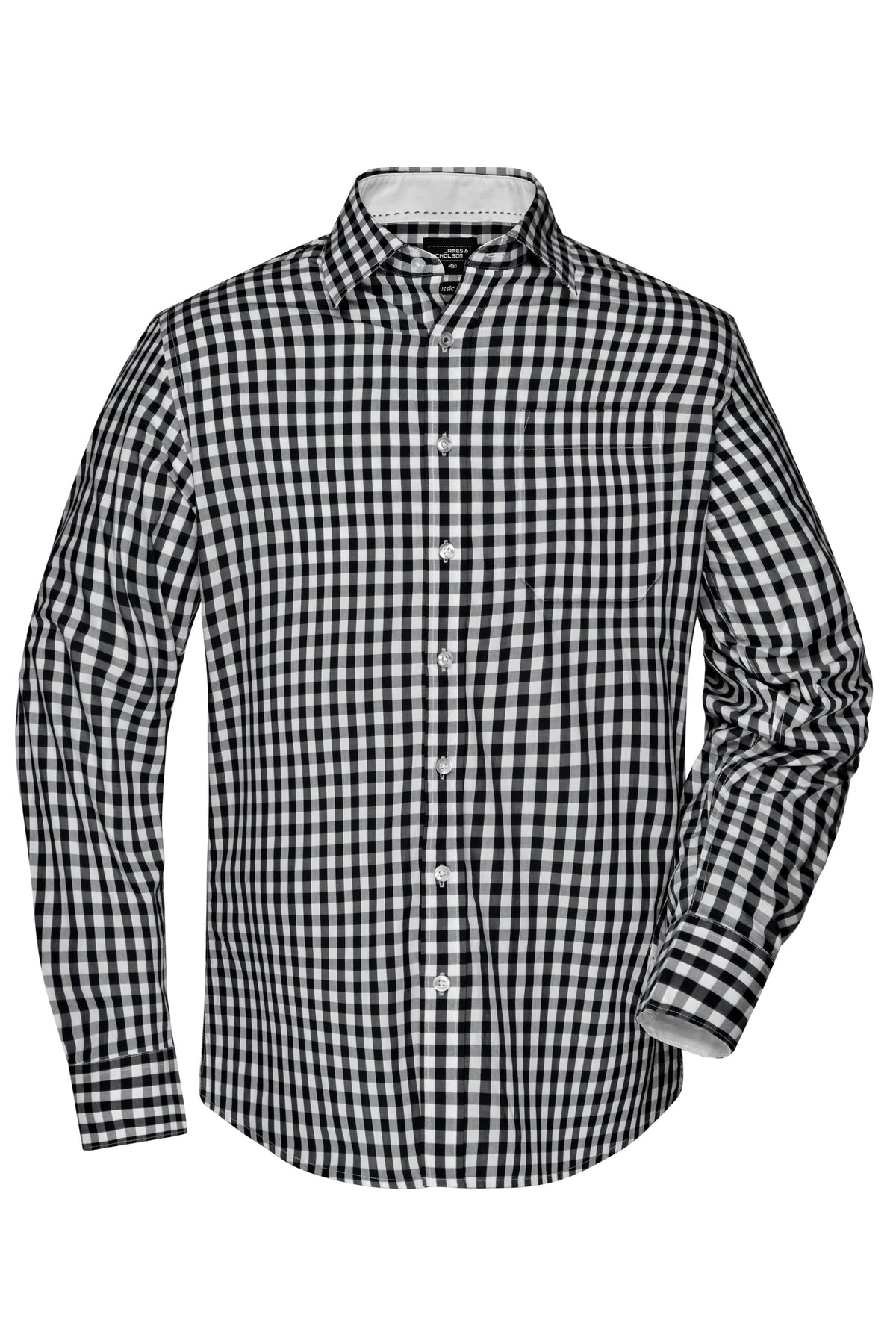 Men´s Checked Shirt - Black/White