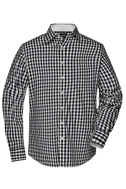Men´s Checked Shirt - Black/White