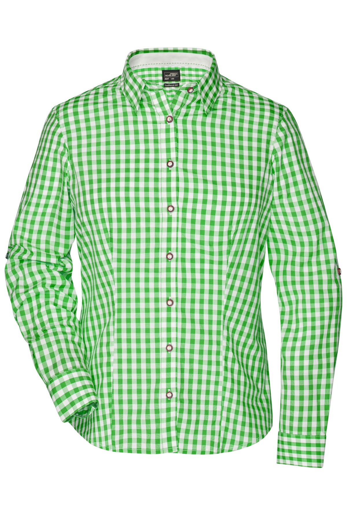 Ladies´ Traditional Shirt - Green/White