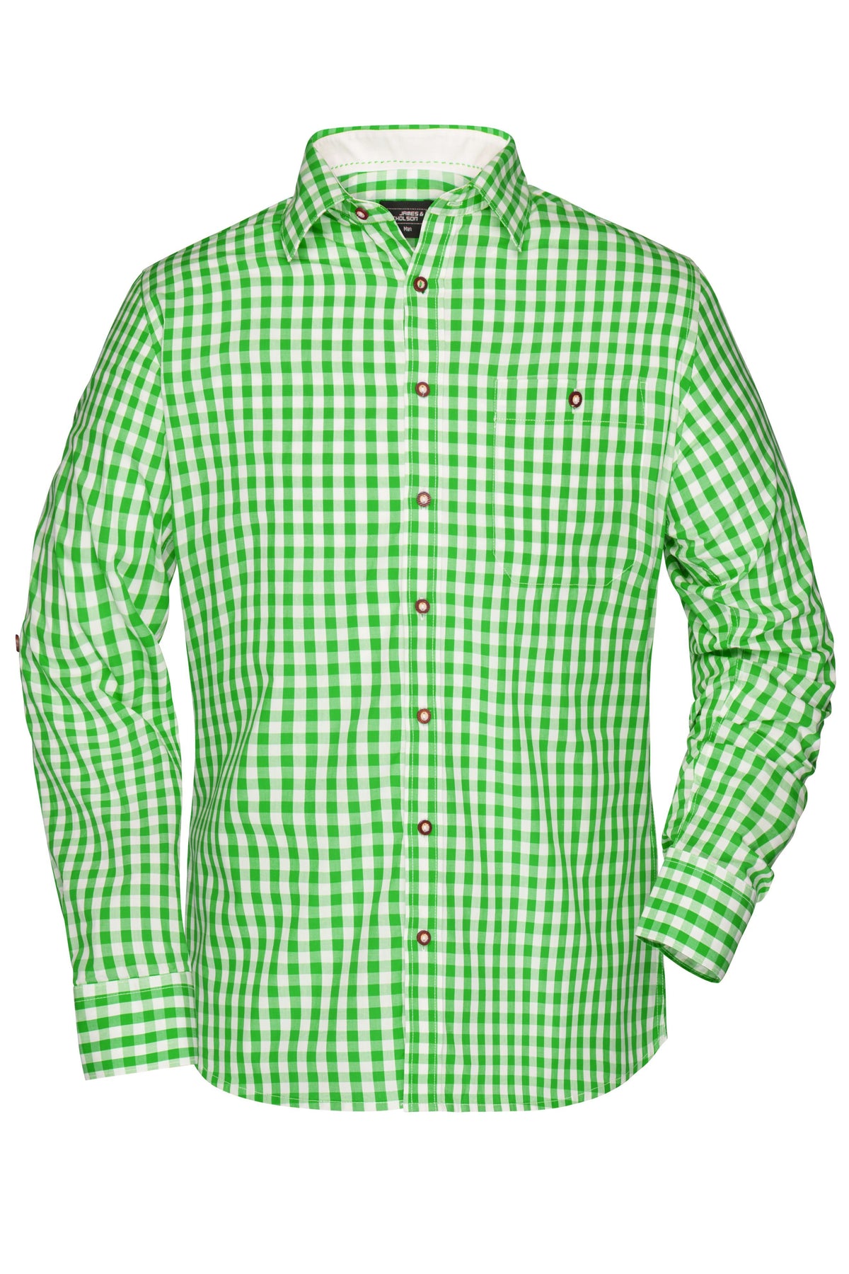 Men´s Traditional Shirt - Green/White