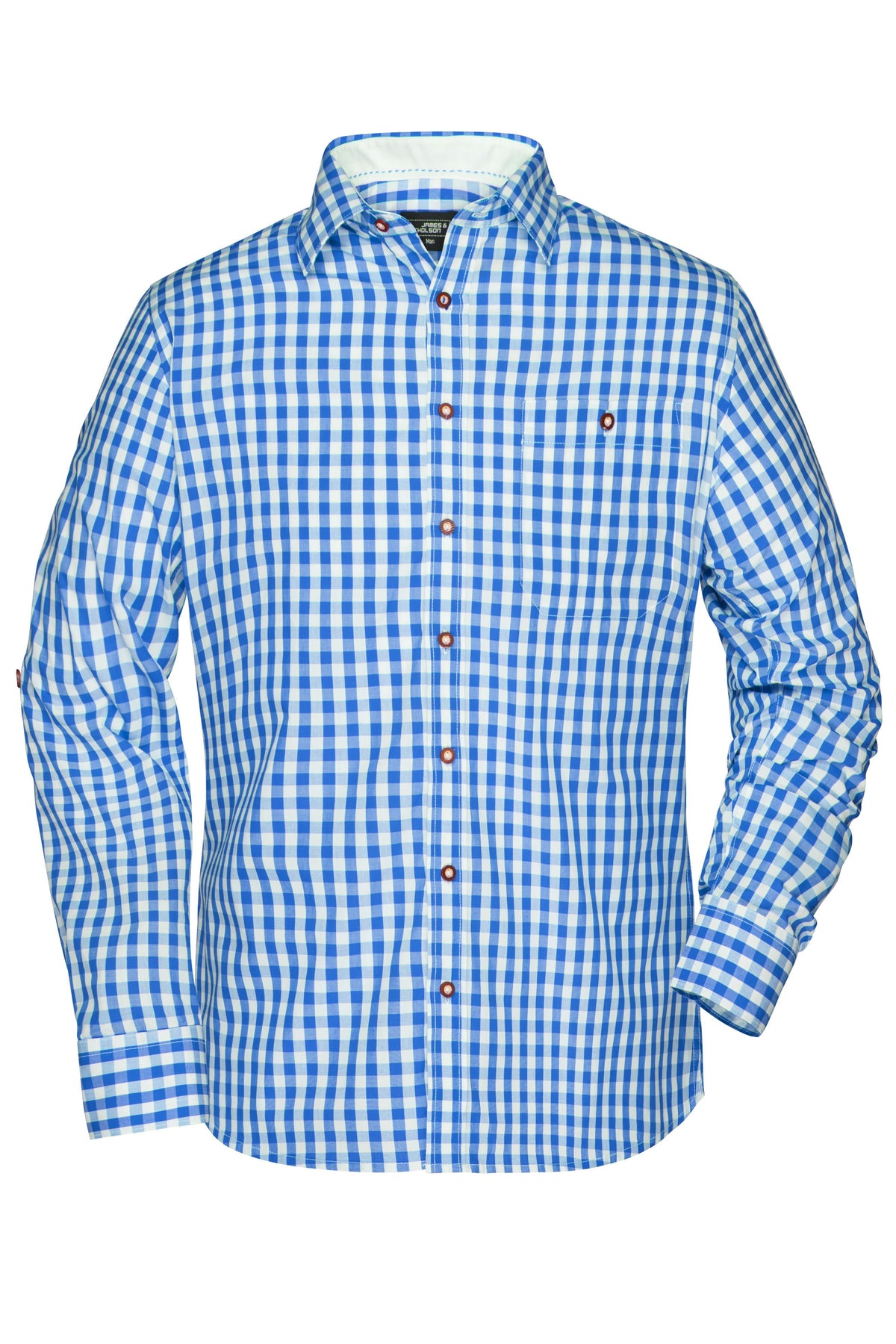 Men´s Traditional Shirt - Royal/White