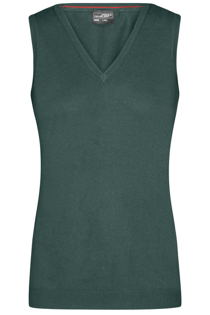 Ladie´s V-Neck Pullunder - Forest Green