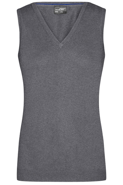 Ladie´s V-Neck Pullunder - Grey-Heather