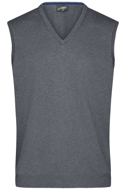 Men´s V-Neck Pullunder - Grey-Heather