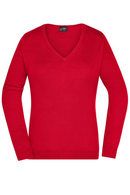 Ladie´s V-Neck Pullover - Red