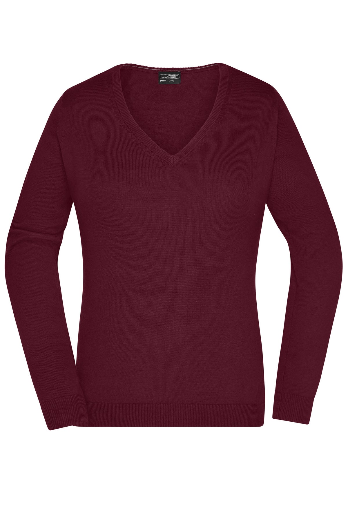 Ladie´s V-Neck Pullover - Bordeaux