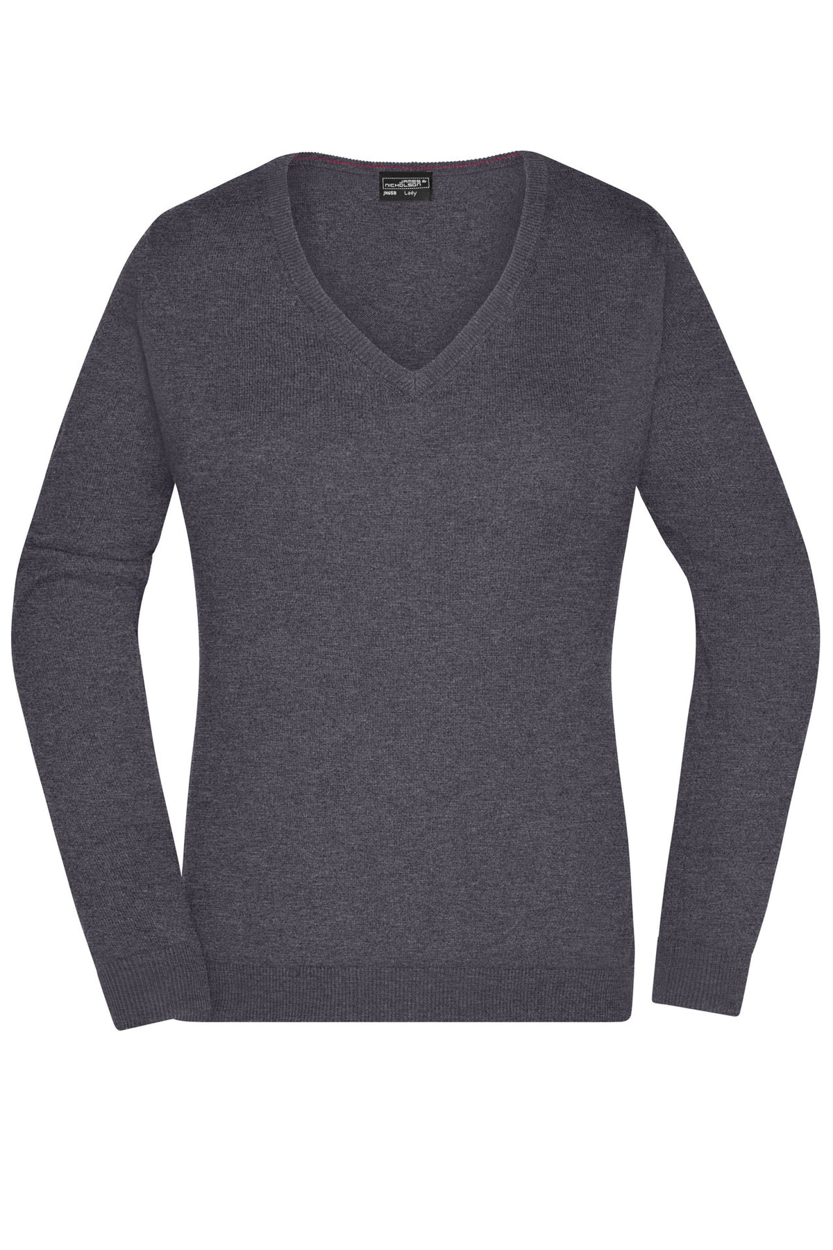 Ladie´s V-Neck Pullover - Anthracite Melange