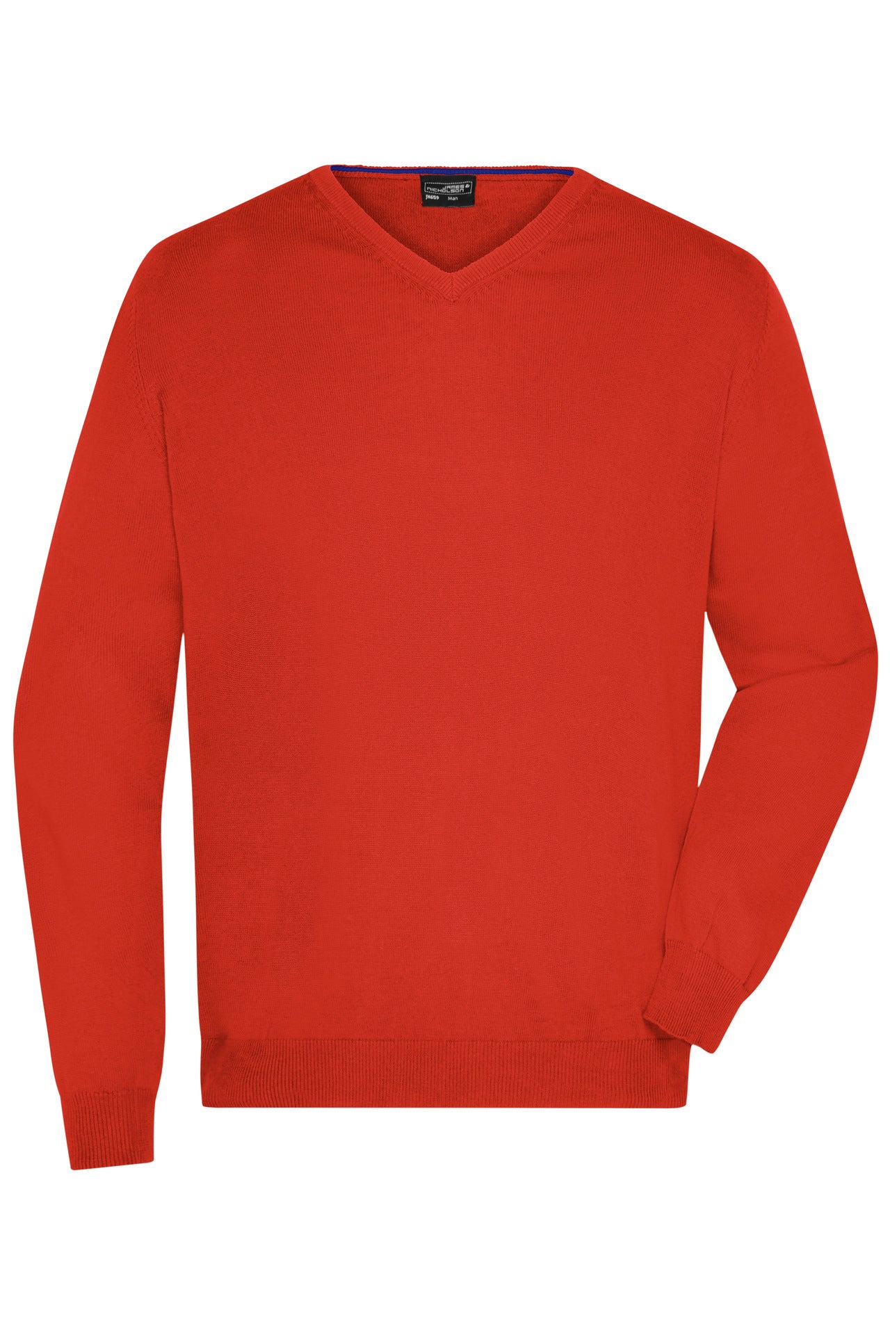 Men´s V-Neck Pullover - Dark-orange
