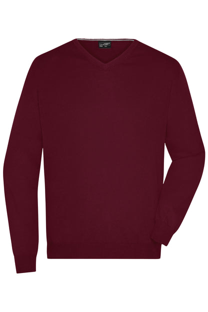 Men´s V-Neck Pullover - Bordeaux