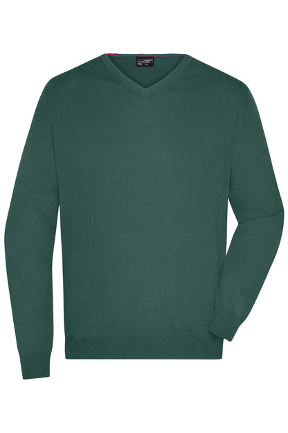 Men´s V-Neck Pullover - Forest Green