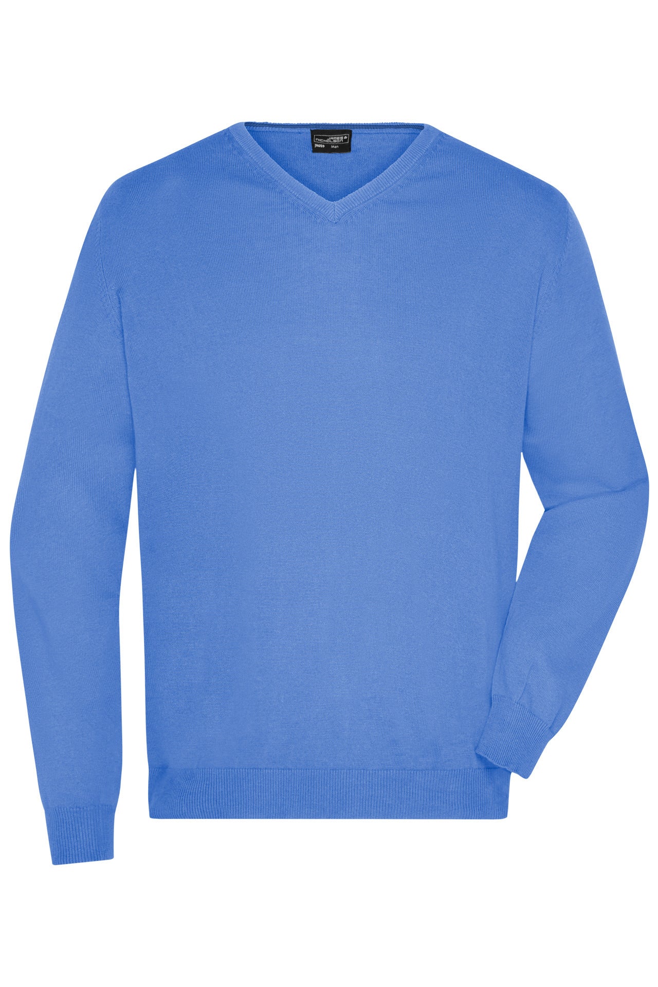 Men´s V-Neck Pullover - Glacier-blue