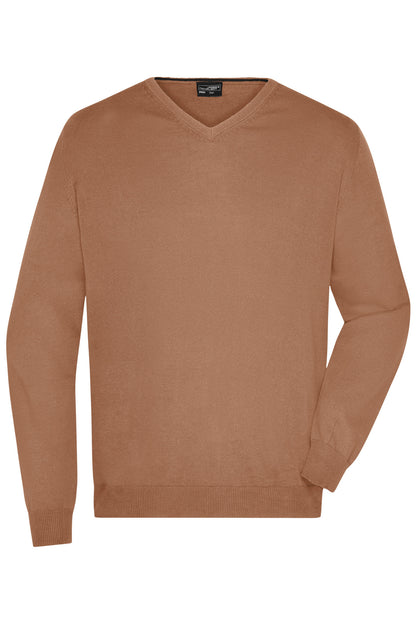 Men´s V-Neck Pullover - Camel