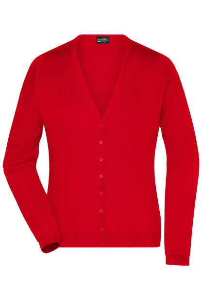 Ladie´s V-Neck Cardigan - Red