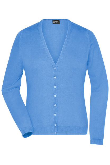 Ladie´s V-Neck Cardigan - Glacier-blue
