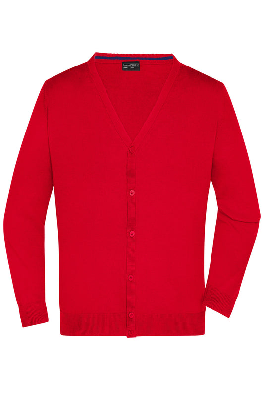 Men´s V-Neck Cardigan - Red